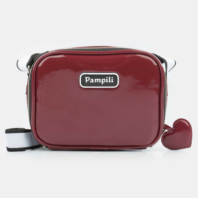 Bolsa Tiracolo Infantil Verniz Bordo - pampili