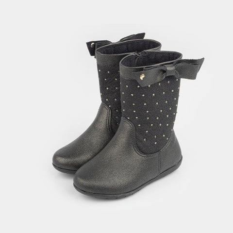 Bota Infantil Feminina Pampili Cano Curto Jujuba Preto - pampili