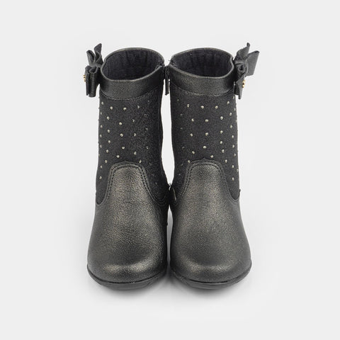 Bota Infantil Feminina Pampili Cano Curto Jujuba Preto - pampili