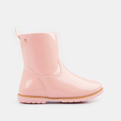 Bota Infantil Feminina Rubi Com Zíper Lateral Rosa Blush - pampili