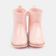 Bota Infantil Feminina Rubi Com Zíper Lateral Rosa Blush - pampili