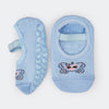 Meia Sapatilha Infantil Antiderrapante Feminina Pampili com Borboleta e Strass Azul