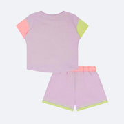 Conjunto Bebê Kukiê Over Colorido Neon - costas conjunto menina