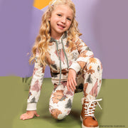 Conjunto Moletom Infantil Kukiê Acampamento de Ursos Off White - conjunto infantil na menina