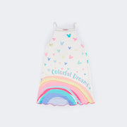 Camisola Kids Roupa de Dormir Mon Sucré Colorful Dreams Branca - Frente