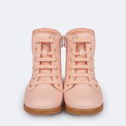 Bota Infantil Feminina Pampili Rubi Tachas Rosa - frente bota infantil rosa