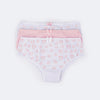 Kit Calcinha Infantil Pampili Sortidas Strass Corações Branca e Rosa