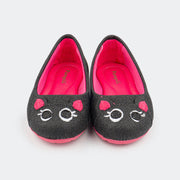 Sapatilha Infantil Pampili Dots Fofurinha Preto/Pink - pampili