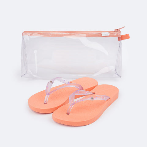 Chinelo Infantil Pampili Love Eco Amigável Laranja Toffe - chinelo e bolsa infantil