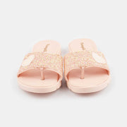 Chinelo Infantil Candy Com Bolsinha Glitter E Coração Rosa Novo - pampili