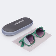 Óculos de Sol Infantil KidSplash! Proteção UV Hexagonal Verde - óculos infantil e estojo