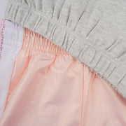 Conjunto Moletom Infantil Infanti Fashion Capuz Cinza e Rosa Claro - elástico na barra e tecido metalizado