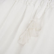 Vestido Infantil Vic&Vicky Midi com Lastex Off White - detalhe na ponta das alças
