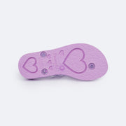 Chinelo Infantil Pampili Love Eco Amigável Lilás - sola antiderrapante