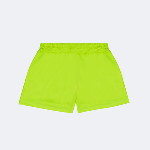 Short Infantil Pampili Gorgurão Amarelo Neon - costas short menina