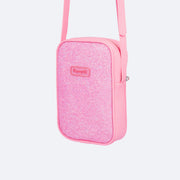 Bolsa Infantil Pampili Glitter Porta Celular Rosa Neon Luz - bolsa com alça regulável