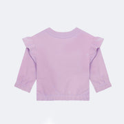 Blusa Bebê Kukiê Moletom Coelha Lilás - costas blusa bebê