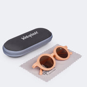 Óculos de Sol Infantil KidSplash! Eco Proteção UV Redondo Rose - óculos infantil e estojo
