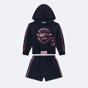 Conjunto Infantil Kukiê Moletom Esportivo Marinho - frente conjunto infantil inverno