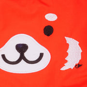 Biquíni Kids Cara de Criança Top Cropped Panda Vermelho - 1 a 8 anos - bordado de panda