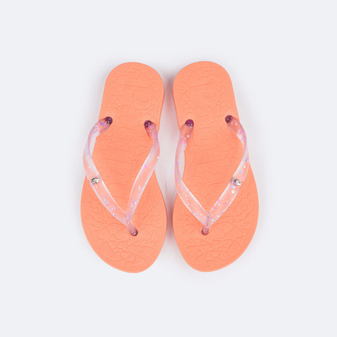 Chinelo Infantil Pampili Love Eco Amigável Laranja Toffe - sola confortável