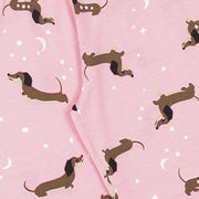 Pijama Infantil Alakazoo Manga Longa Brilha no Escuro Star Dogs Rosa - pijama comprido estampado