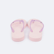 Chinelo Infantil Pampili Love Eco Amigável Rosa Glace - traseira chinelo rosa