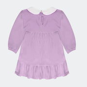 Vestido de Bebê Infanti Manga Longa Ursa Lilás - costas vestido bebe