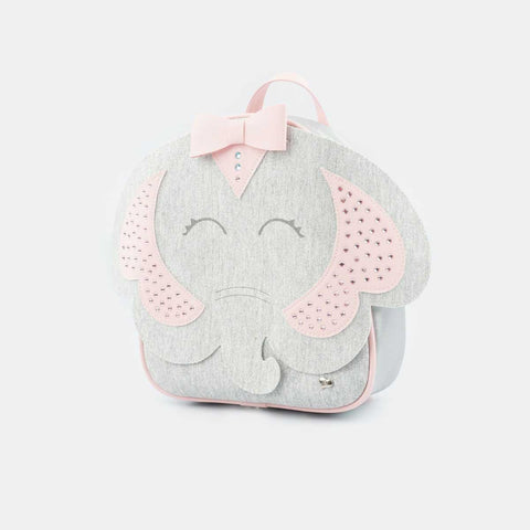 Mochila Infantil Feminina Elefantinha Mescla Com Rosa - pampili