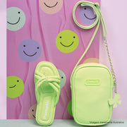 Chinelo Infantil Pampili Ayla Comfy Verde Lemon.