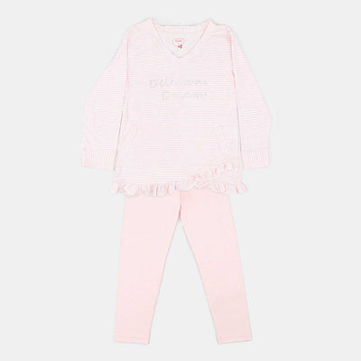 Pijama Infantil Feminino Pampili Listrado Rosa - pampili