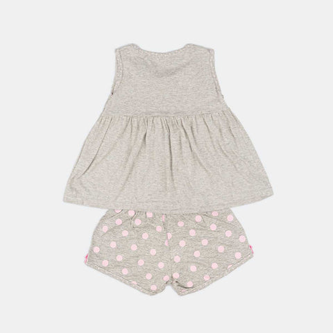 Pijama Infantil Feminino Pampili Poa Cinza - pampili