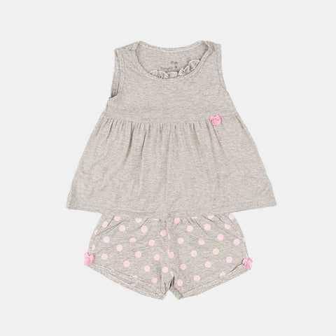 Pijama Infantil Feminino Pampili Poa Cinza - pampili