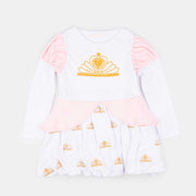 Pijama Infantil Pampili Estampa Coroa  Branco E Rosa - pampili