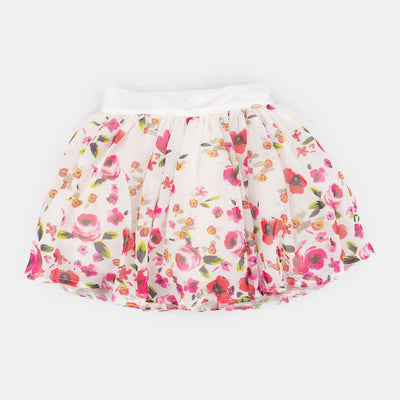 Saia Tutu Infantil Pampili Flowers Off White - pampili