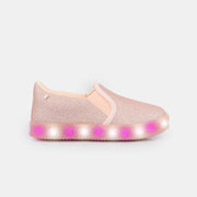 Slip On De Led Infantil Pampili Luna Em Glitter Rosa Glace - pampili