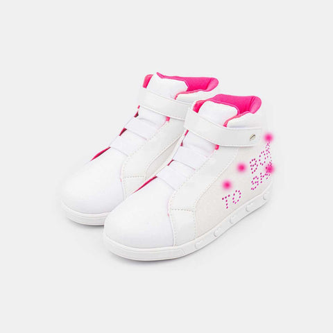 Tênis Sneaker Infantil Com Led Branco - Born To Shine - pampili